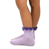 Kids Ruffle Crew Socks Fashion Cotton 6 Pair Pack